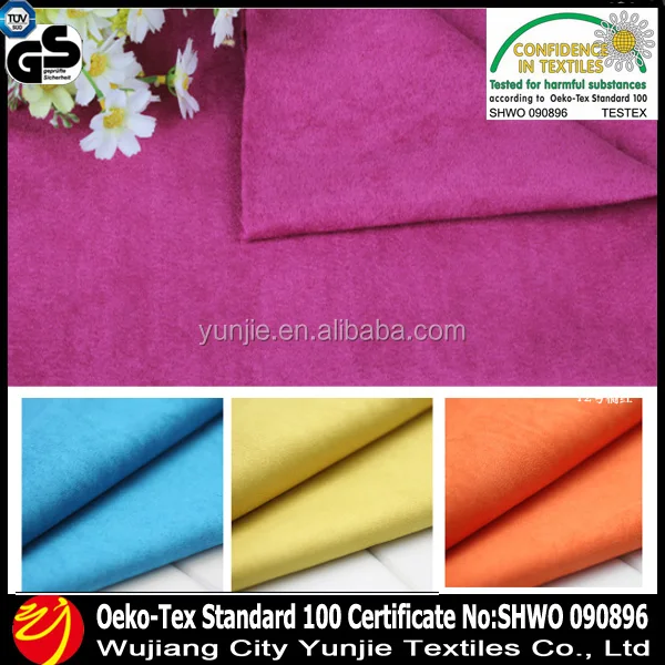 
Clothing And Home Textile 100% Micro Faux Suede Cord Fabric For Upholstery 