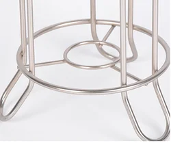 High quality stainless free standing iron Toilet Paper reserves with storage shelf