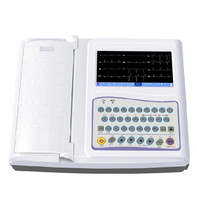 
Ce Approved HE-12A 7 inch Color LCD Digital electrocardiograph machine ECG 
