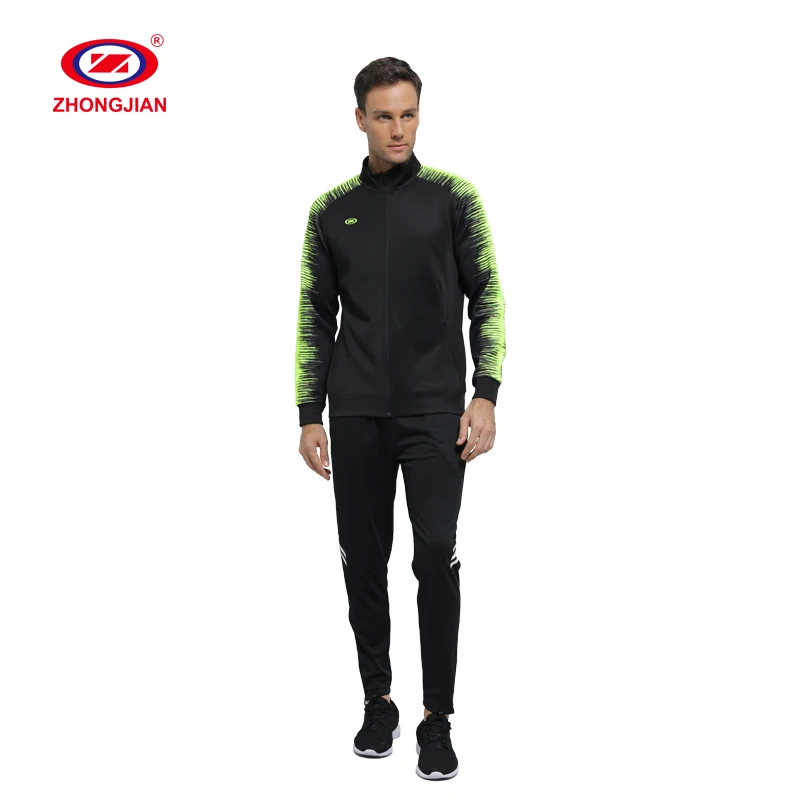 men football referee coat sublimation foot ball zipper pullover casual soccer jacket