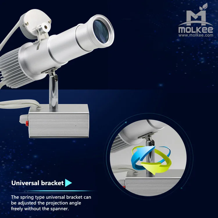 Outdoor IP65 aluminum shell 15W rotating advertising gobo projector light waterproof LED logo projector