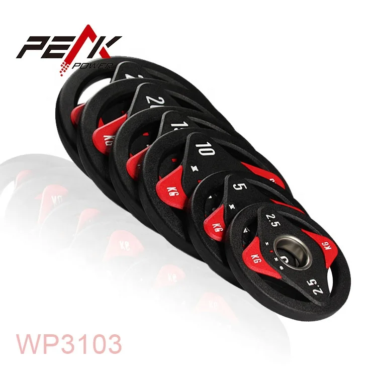 PeakPower 4 держатель Полиуретановое Оборудование для тренажерного зала полиуретановая пластина для тяжелой атлетики силовой тренировки