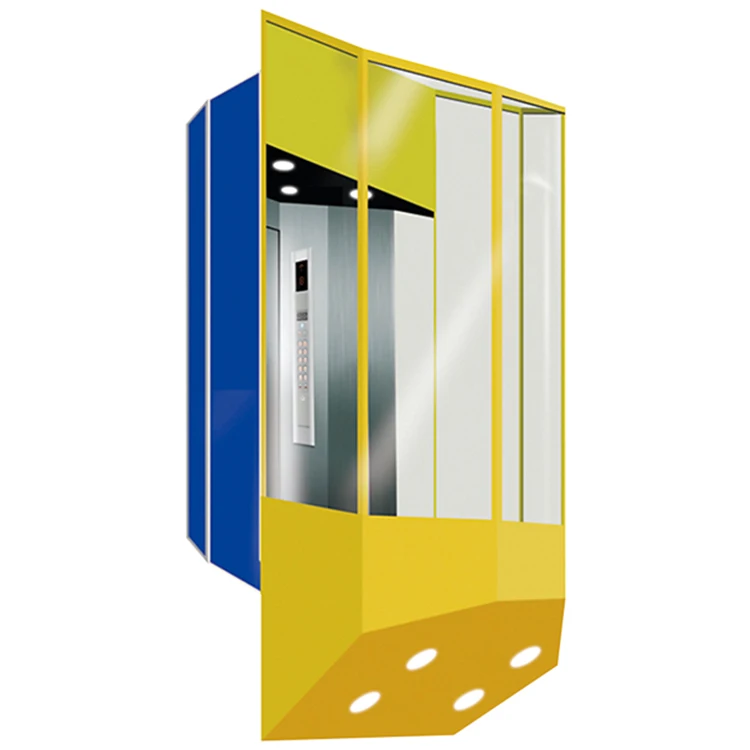 Gorgeous 360 degrees roomless residential glass panoramic observation lift