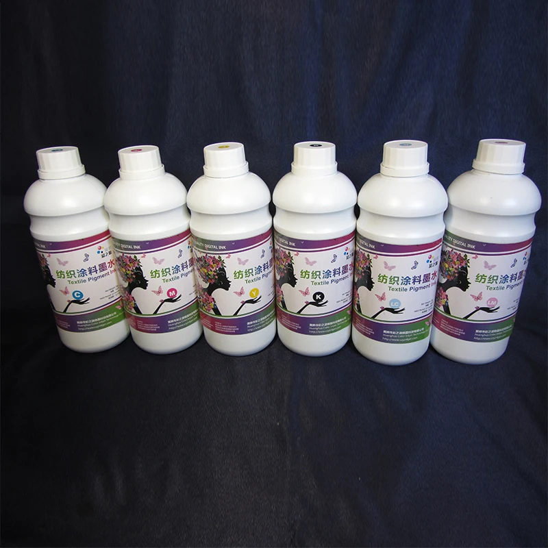 
 Текстильные пигментные чернила, белая бутылка, чернила для реактивной краски для цифровых текстильных Печатных Чернил  