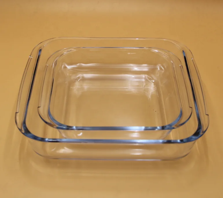 Cheap Square Oven safe borosilicate glass bakeware baking dish