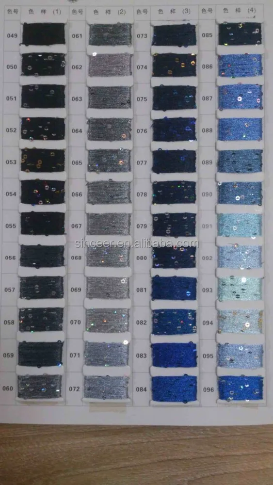 
150D 3MM sequin/metal yarn for knitting 