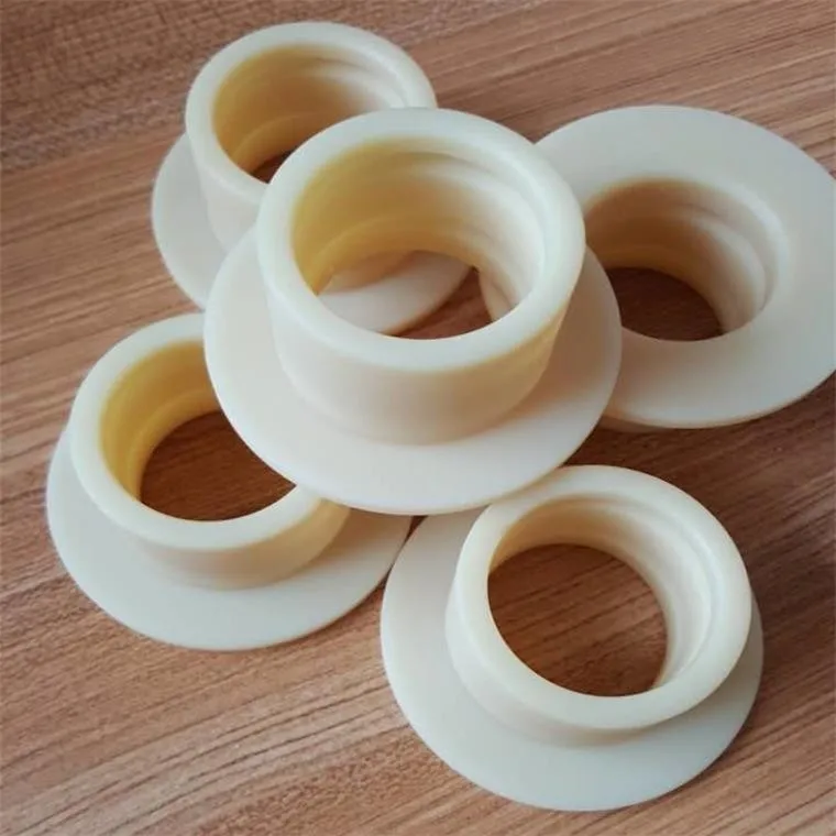 POM PA6 nylon plastic oil free flange bushing  Plastic Bushing Plastic Flange Bushing sleeves
