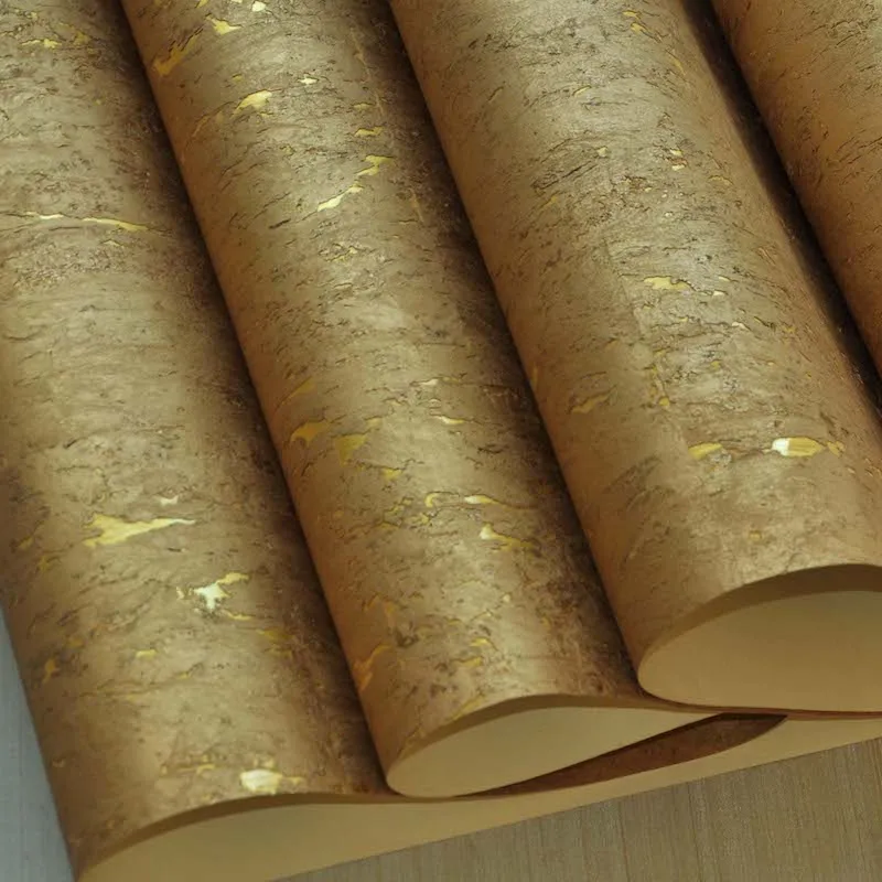 2018 New Style Of Luxury Hotel And Restaurant Golden Cork Wallpaper For Walls Design