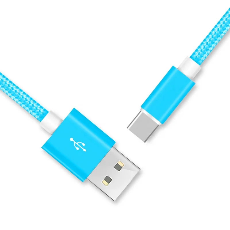  США Бесплатная доставка 1 м нейлоновый Плетеный micro usb зарядный кабель для