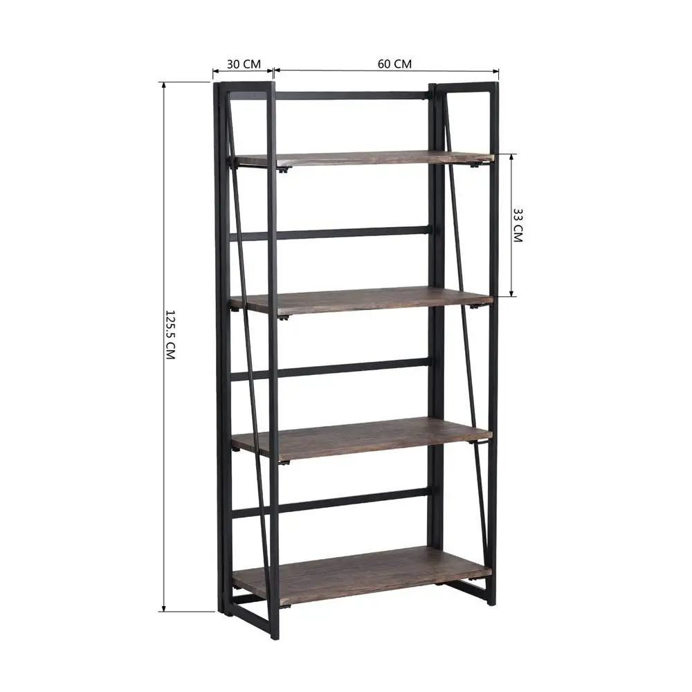 Steel wooden wall bookshelf and storage rack for home furniture HL-26