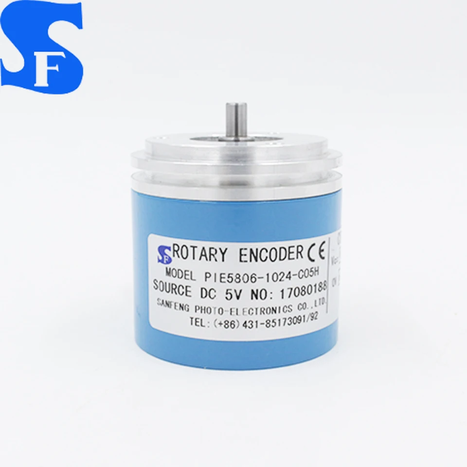 CNC machine using optical incremental flange rotary encoder