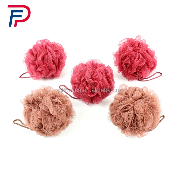 Прямая продажа с фабрики разных цветов губкой сетки pouf Shower люфы