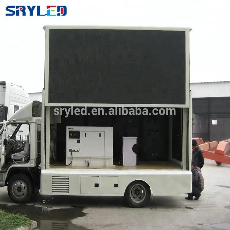 SRY moving advertising screen 3d video truck led display led truck van