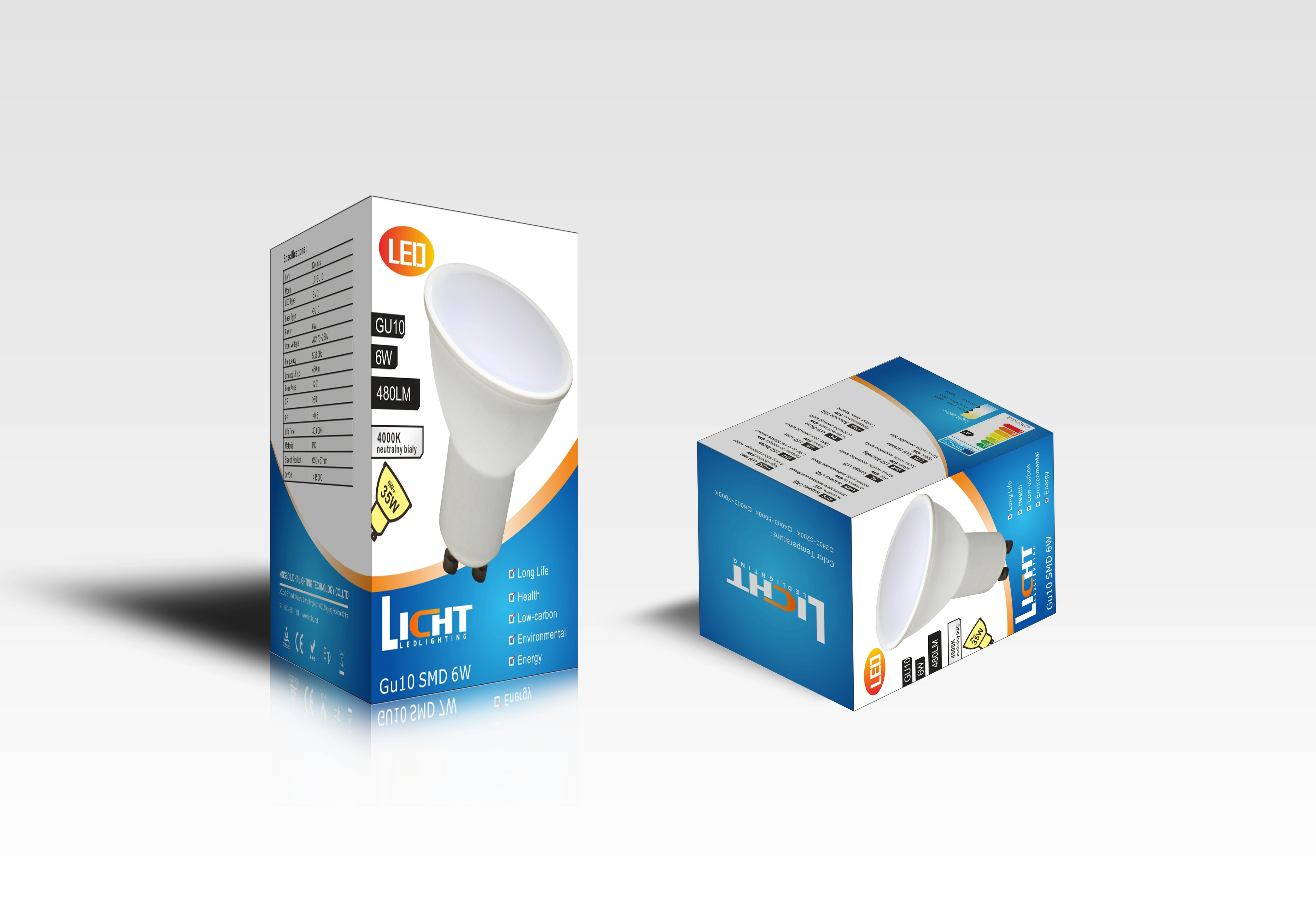 
High quality long life 5W MR16 GU5.3 COB glass Led spotlight 