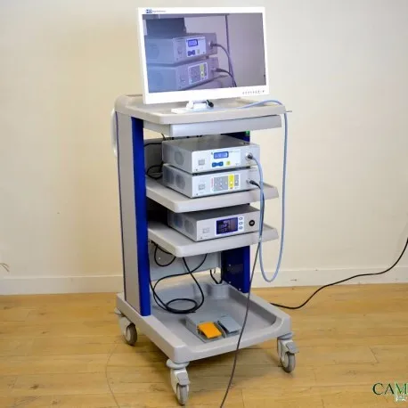 OM-TCE ABS Colposcope Hysteroscope Metal Trolley Cart