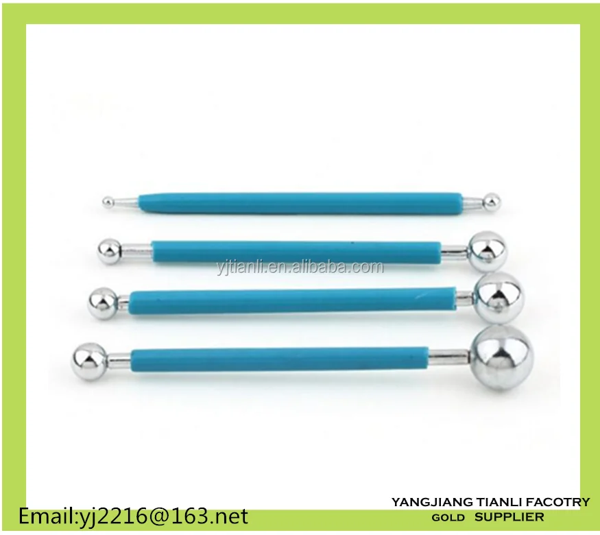 4pcs Metal Ball Cake Decorating Sugarcraft Gumpaste Flower Modelling fondant Mold