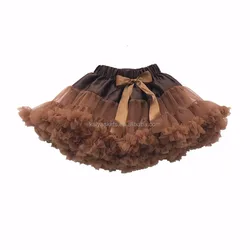 Latest Wholesale Kids Clothes Wear Plain Colorful Girls Party Tulle Skirt