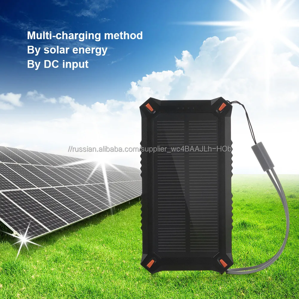 Poweradd солнечное зарядное устройство Apollo3 8000 мАч Банк Питания для iPhone Samsung Galaxy и Больше Смартфонов