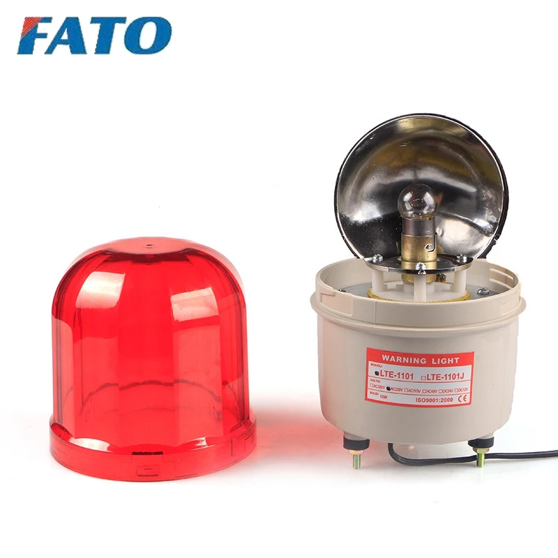 
FATO LTE-1101 12V 24V 110V 220V Revolving Rotary Warning Light,Rotator beacon solar auto flashing light 