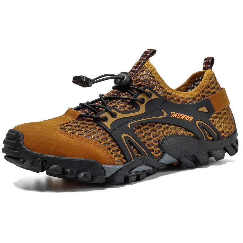 
Mesh Men Water Shoes Quick Dry Aqua Shoes Lace Up Outdoor Sneakers Hiking Shoes 