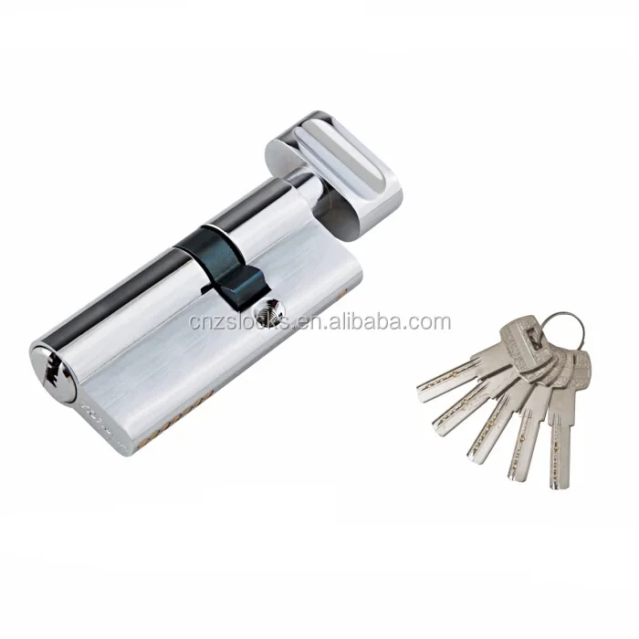 [SX003]Russian Ukraine copper zinc High Quality single turn door lock cylinder key cylinder with 5 copper keys 60mm-100mm