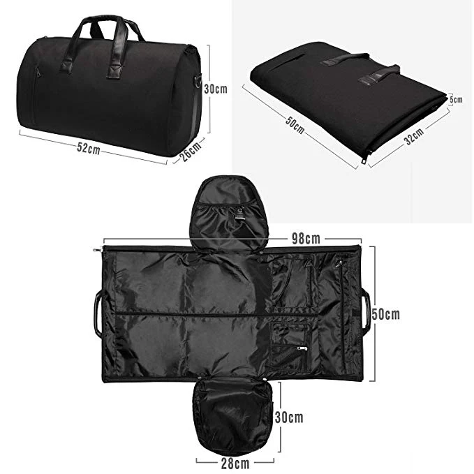 OEM factory straight selling Carry on Garment Bag Large Duffel Bag Suit Travel Bag with Shoe Pouch for Men Women