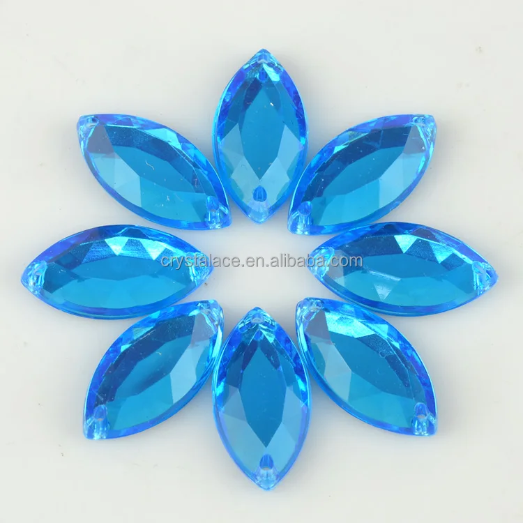 Horse eye AB rhinestones sew on acrylic beads, colour sew on acrylic stones