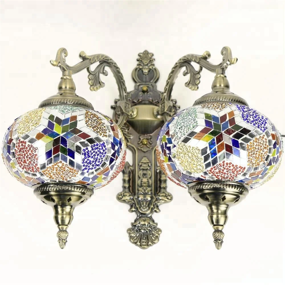 SL2L 2017 NEW DESIGN Istanbul Handicraft Mosaic Art Turkish LED decorative wall Lamps