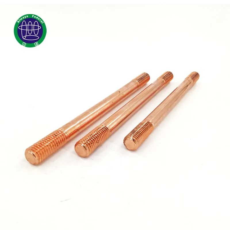 High Voltage Pure Threaded Copper Clad Steel Ground Rod