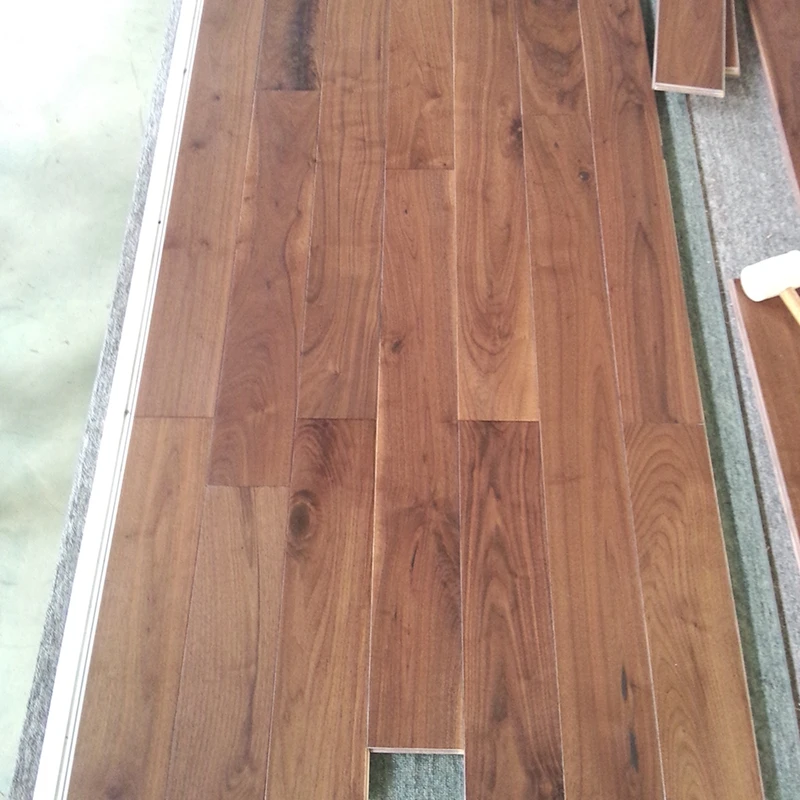 
ABC Grade Flat UV Coating Solid American Walnut Parquet Flooring 