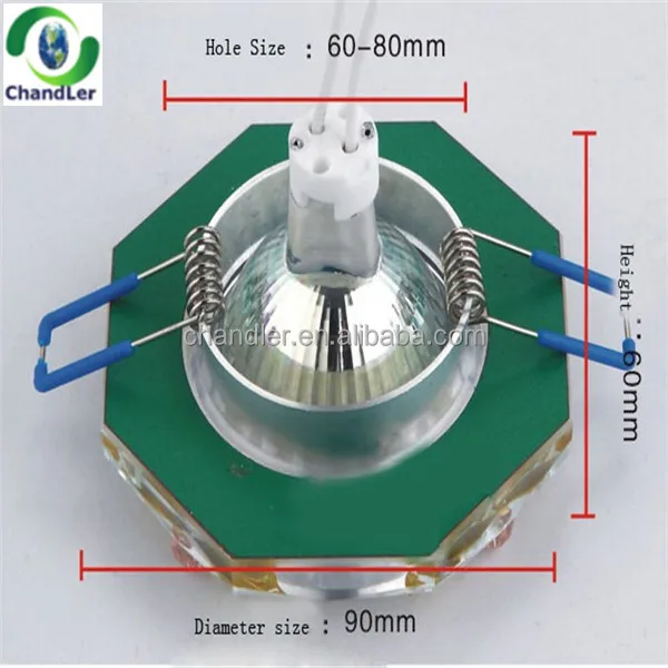 
Crystal led downlight 1W led ceiling lamp 220-240VAC recessed spotlight RoHS CE 