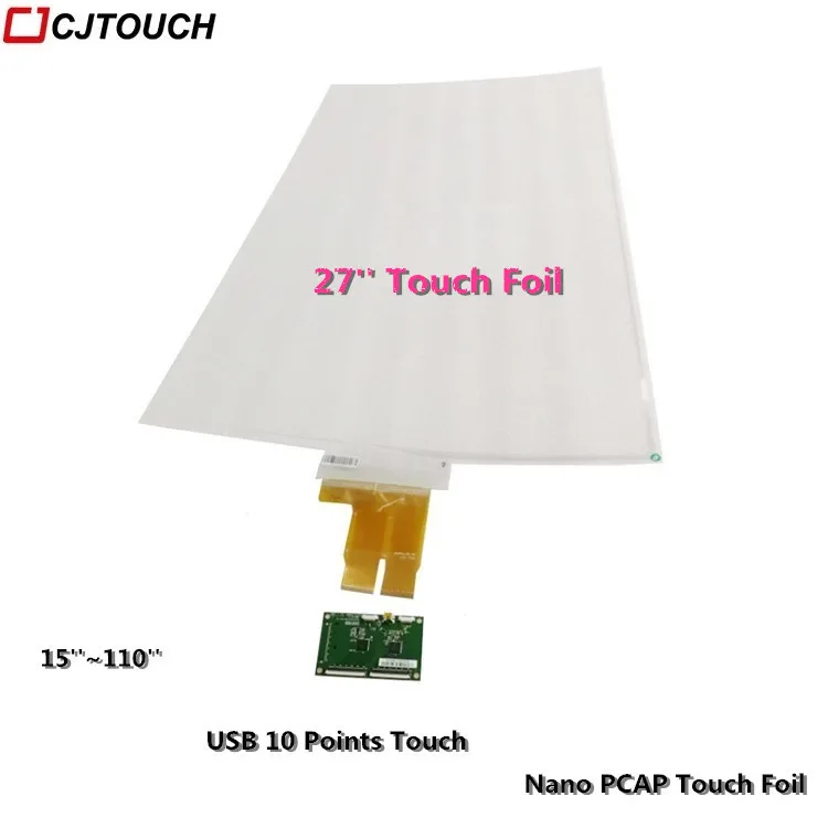 43 Inch Open Frame Projected Capacitive Touchscreen Film usb Smart Projector Transparent Multi Points PCAP Touch Foil