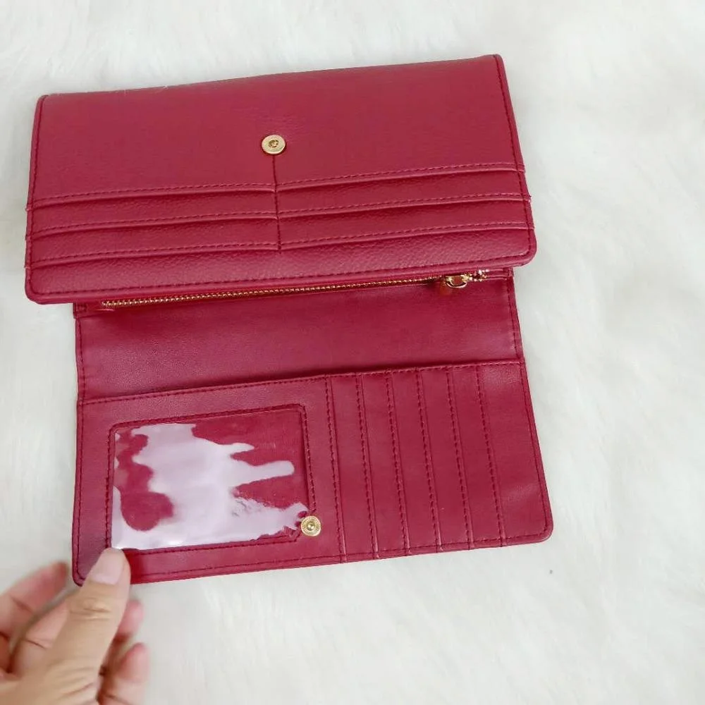 Wholesale fashion  elegant women coin purse PU  ladies long cell phone wallet