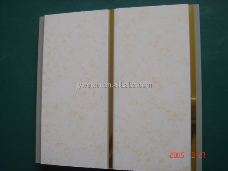 Printing surface PVC ceiling with groove and golden lines
