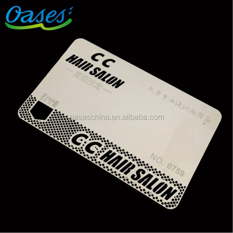 Engraving silver metal magnetic strip card