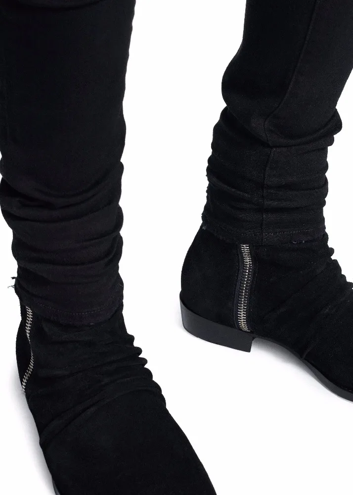 OEM custom manufacturers blank denim wholesale bulk order los angeles jeans al por mayor men skinny ripped black jeans 0025