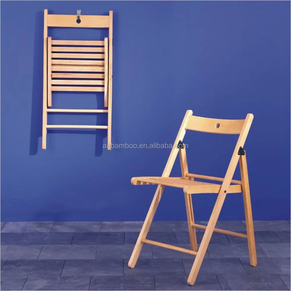 Folding living room bamboo wooden dining chair