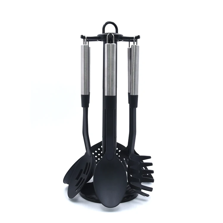 6 Piece Nylon Kitchenware Set Cooking Utensils for Home Kitchen Cooking with Stainless Steel Handle