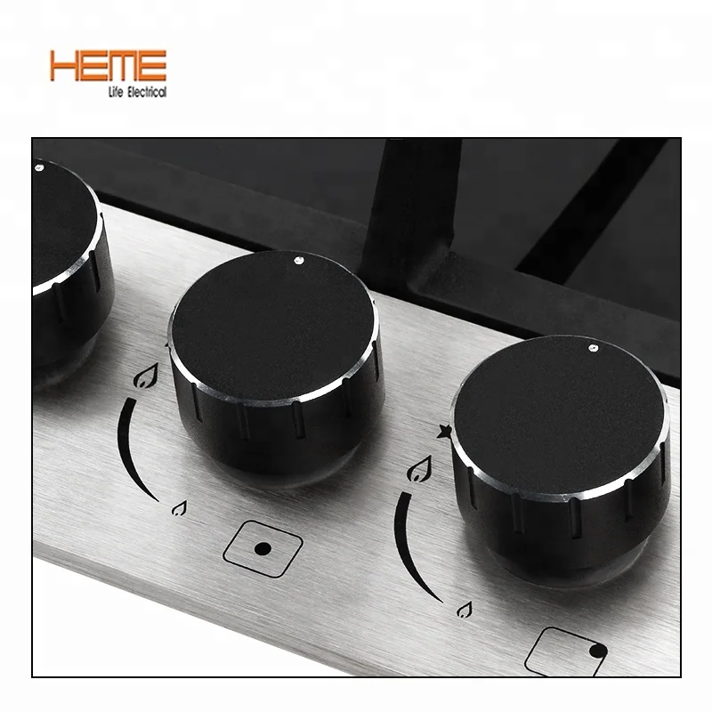 Household kitchen appliances 5 burner tempered glass 36 inch built in gas cooktop with ETL approval