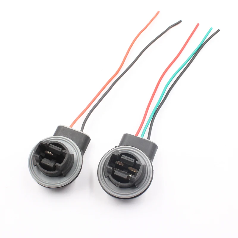 car bulb connector T25 3156 3157 P27W bulb socket harness plug connector t25 3156 Wiring Socket for LED Signal Light lamp holder