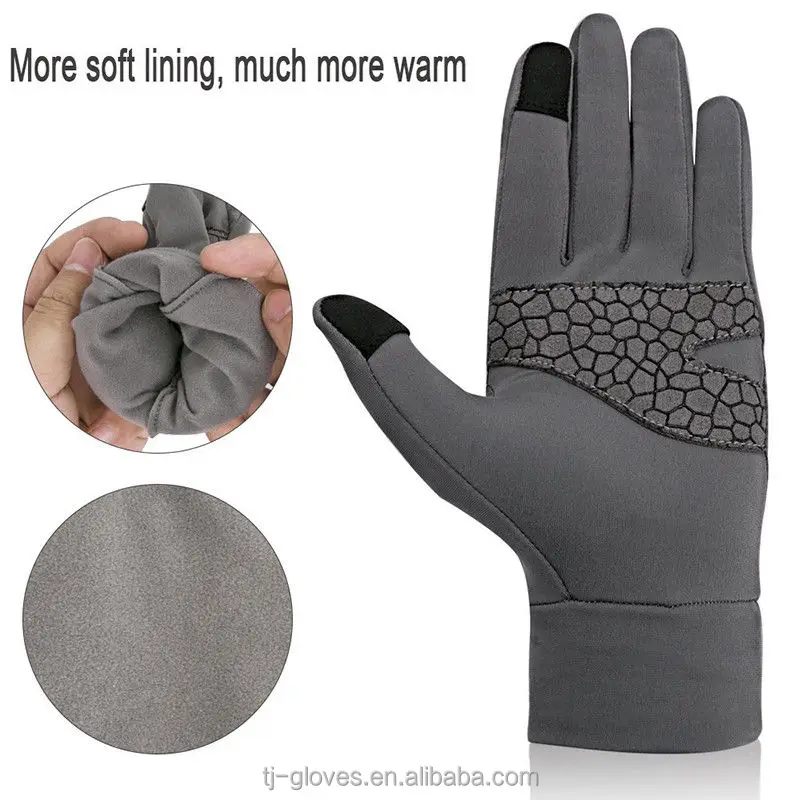 Grey Waterproof Smartphone Touch Screen gloves