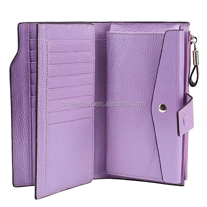 Женские блокировки радиочастотной идентификации большая емкость роскошный бумажник с восковым покрытием из мужской Кожаный клатч кошелек держатель для карт Сумочка