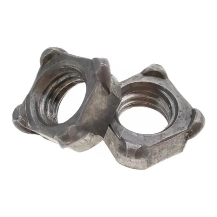 
Steel Square Weld Nuts M6 Threads Standard DIN 928 
