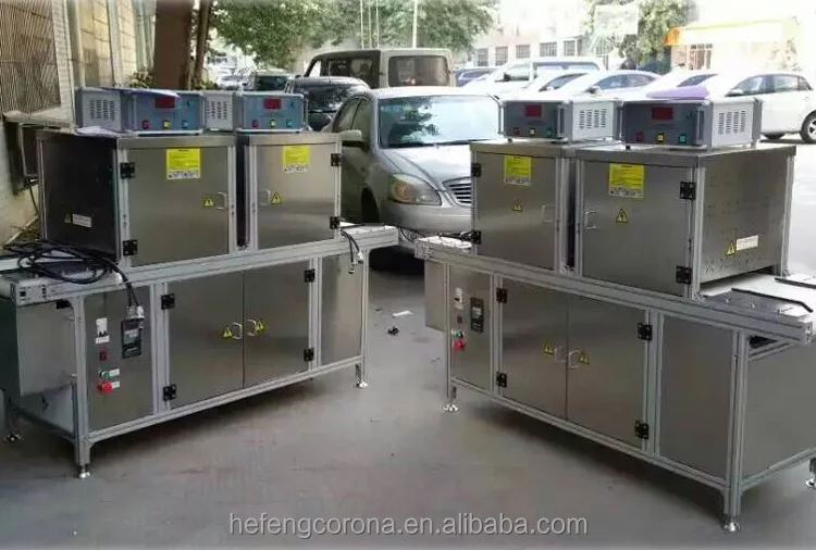 Plastic film corona processing machine