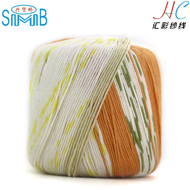 factory wholesale Fashion Popular Low Price space dyed fancy type  bamboo cotton mixed hand knitting yarn for knitting sweater