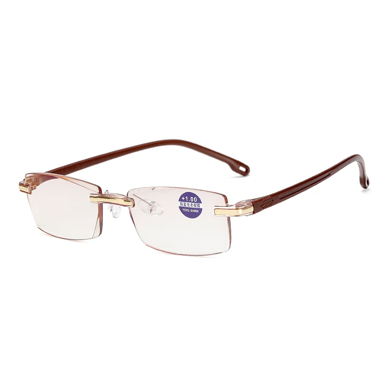Rimless Frameless Rectangle Fashion Readers Reading Glasses For Men Women