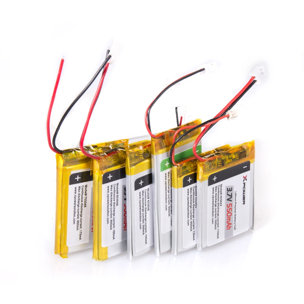 Xpower KC Certification 300mAh 502035 3.7V Rechargeable Lithium Ion Battery