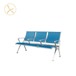 Spa waiting room PU chairs wholesale modern aluminum airport chair PU cushion airport seating chair waiting room seat