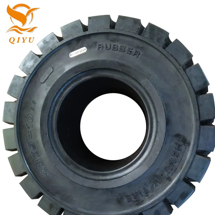 
QIYU TYRE brand 23X9-10 RIM 6.5 linde forklift clip solid tyre 