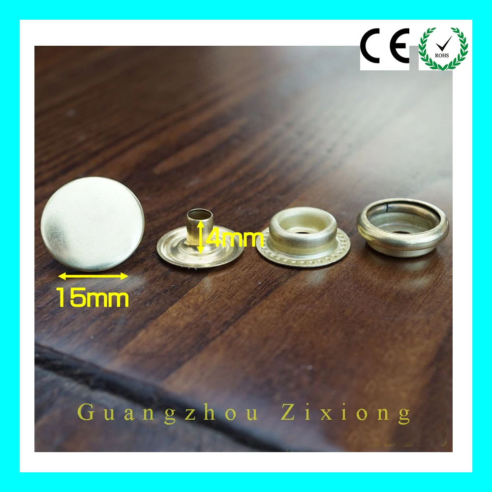 10mm Silver Color Rivet Fasteners Brass Snap Button for Leather